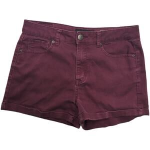 Aeropostale Shorts High-Waisted Midi 2.5" Inseam Burgundy Women's‎ 8 Casual